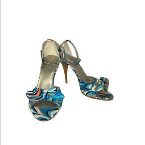 Escada Laurél Ankle Strap Bow Heels Summer